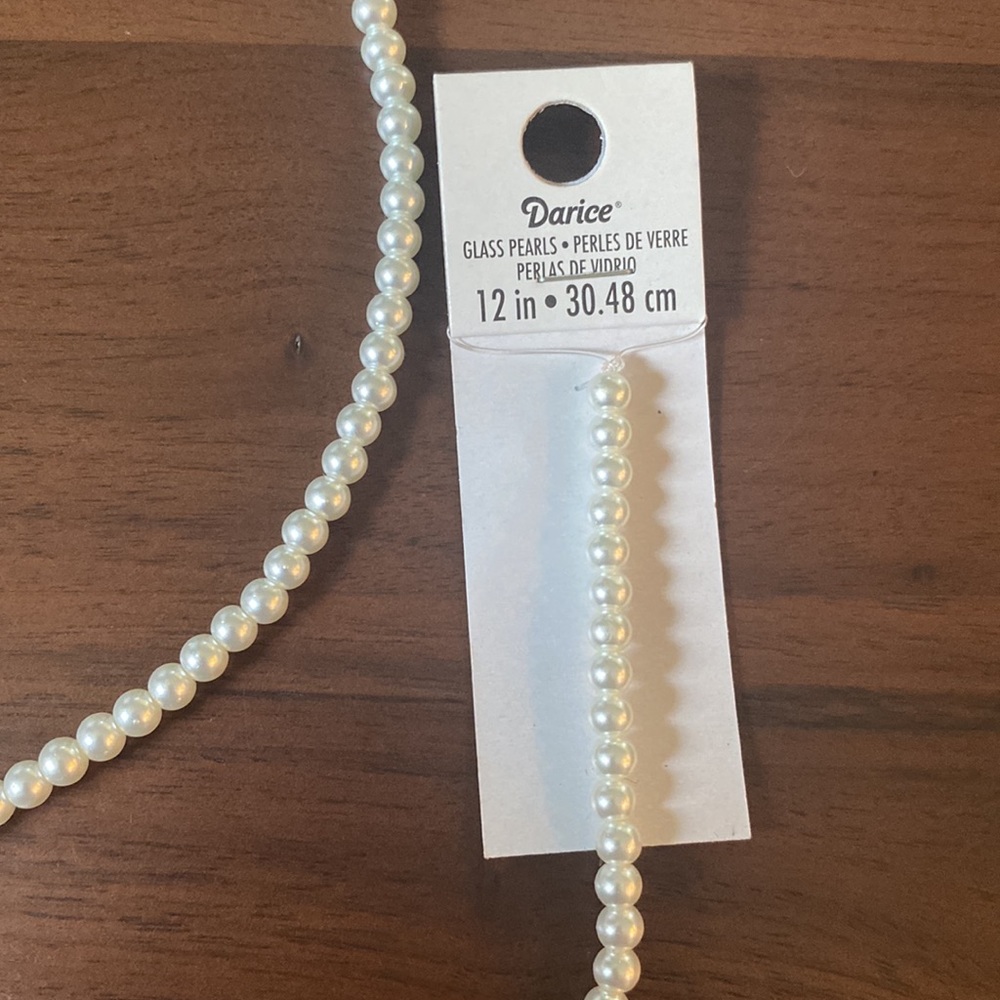 Glass Pearl Beads - White 4 mm